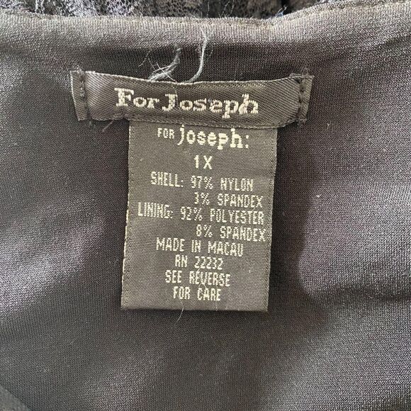 Early 2000's Black Goth Whimsygoth Lace Sheer 3/4 Sleeve Blouse Top 1X Plus Size - Picture 8 of 8